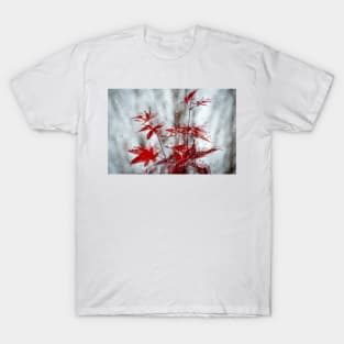 Rain On The Red Maple Leaves T-Shirt